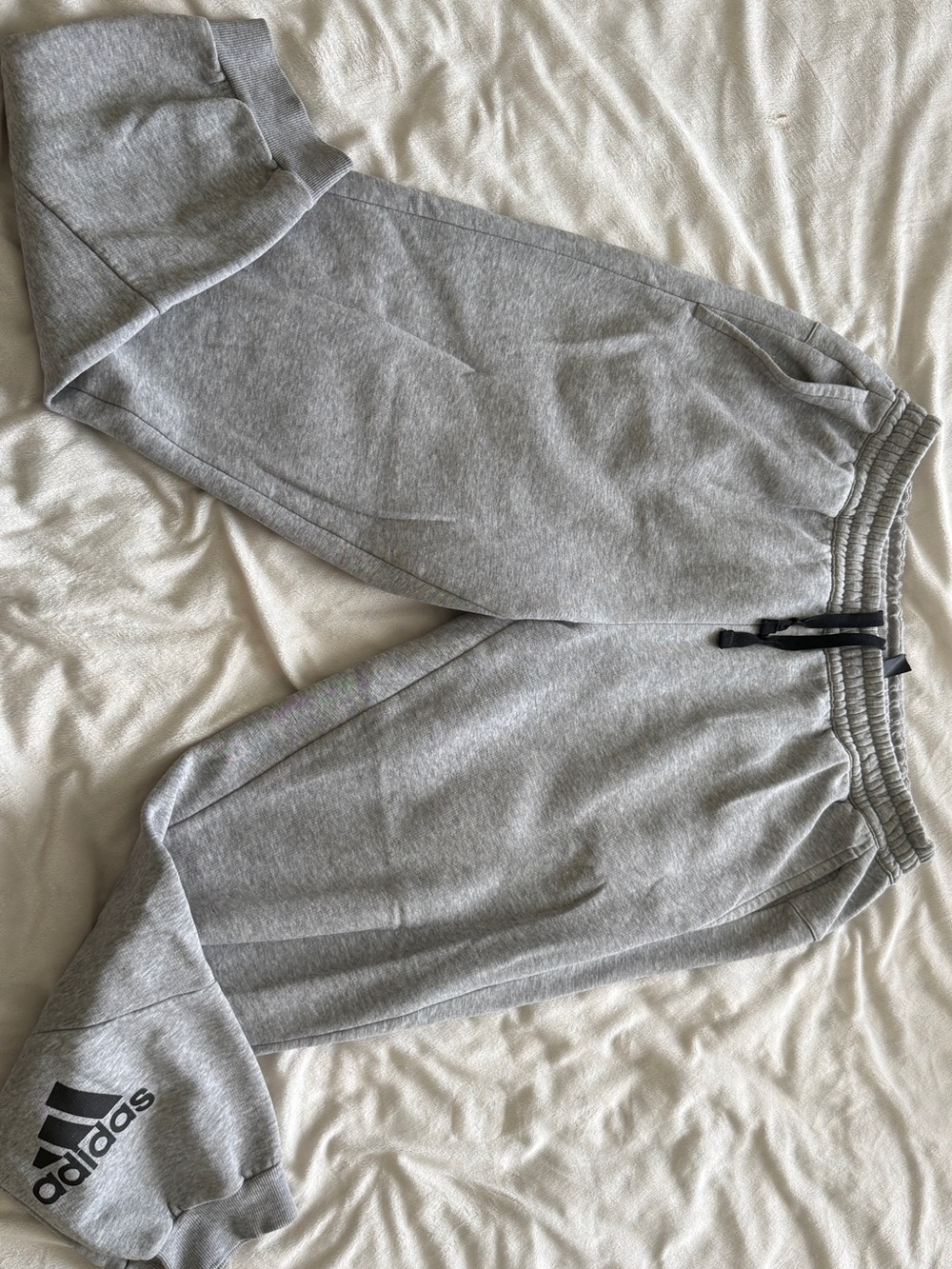 adidas Gray Logo Sweat Joggers - Picture 7 of 7
